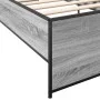 Sonoma-graues Metall-Holzwerkstoff-Bettgestell, 75 x 190 cm von vidaXL, Betten und Lattenroste - Ref: Foro24-845254, Preis: 8...
