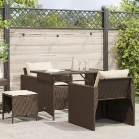4-teilige Gartensofagarnitur und braune synthetische Rattankissen von vidaXL, Gartensets - Ref: Foro24-366360, Preis: 252,25 ...