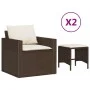 4-piece garden sofa set and brown synthetic rattan cushions by vidaXL, Garden sets - Ref: Foro24-366360, Price: 252,25 €, Dis...