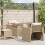 Garden sofa set with cushions 4 pieces beige synthetic rattan by vidaXL, Garden sets - Ref: Foro24-366362, Price: 253,07 €, D...