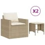 Garden sofa set with cushions 4 pieces beige synthetic rattan by vidaXL, Garden sets - Ref: Foro24-366362, Price: 253,07 €, D...
