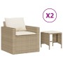 Gartensofa-Set mit Kissen, 4-teilig, beiges synthetisches Rattan von vidaXL, Gartensets - Ref: Foro24-366362, Preis: 233,60 €...