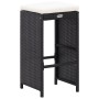 Garden table and high stools 9 pieces black synthetic rattan by vidaXL, Garden sets - Ref: Foro24-49569, Price: 547,91 €, Dis...