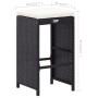 Garden table and high stools 9 pieces black synthetic rattan by vidaXL, Garden sets - Ref: Foro24-49569, Price: 547,91 €, Dis...