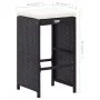 Garden table and high stools 9 pieces black synthetic rattan by vidaXL, Garden sets - Ref: Foro24-49569, Price: 541,35 €, Dis...