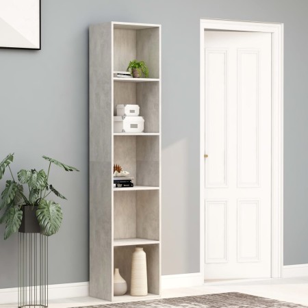 Concrete gray plywood shelving 40x30x189 cm by vidaXL, Bookcases and shelves - Ref: Foro24-800958, Price: 57,81 €, Discount: %
