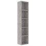 Betongraues Sperrholzregal 40x30x189 cm von vidaXL, Bücherregale und Regale - Ref: Foro24-800958, Preis: 57,81 €, Rabatt: %