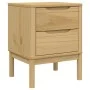 Mesita de noche FLORO madera de pino marrón cera 45x39x57 cm de vidaXL, Mesitas de noche - Ref: Foro24-374002, Precio: 84,95 ...