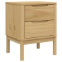 Mesita de noche FLORO madera de pino marrón cera 45x39x57 cm de vidaXL, Mesitas de noche - Ref: Foro24-374002, Precio: 86,56 €