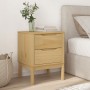 Mesita de noche FLORO madera de pino marrón cera 45x39x57 cm de vidaXL, Mesitas de noche - Ref: Foro24-374002, Precio: 86,56 €