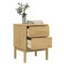 Mesita de noche FLORO madera de pino marrón cera 45x39x57 cm de vidaXL, Mesitas de noche - Ref: Foro24-374002, Precio: 84,95 ...