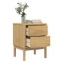 Mesita de noche FLORO madera de pino marrón cera 45x39x57 cm de vidaXL, Mesitas de noche - Ref: Foro24-374002, Precio: 86,56 €
