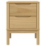 Mesita de noche FLORO madera de pino marrón cera 45x39x57 cm de vidaXL, Mesitas de noche - Ref: Foro24-374002, Precio: 86,56 €