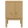 Mesita de noche FLORO madera de pino marrón cera 45x39x57 cm de vidaXL, Mesitas de noche - Ref: Foro24-374002, Precio: 86,56 €