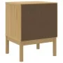 Mesita de noche FLORO madera de pino marrón cera 45x39x57 cm de vidaXL, Mesitas de noche - Ref: Foro24-374002, Precio: 84,95 ...