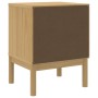 Mesita de noche FLORO madera de pino marrón cera 45x39x57 cm de vidaXL, Mesitas de noche - Ref: Foro24-374002, Precio: 86,56 €
