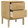 Mesita de noche FLORO madera de pino marrón cera 45x39x57 cm de vidaXL, Mesitas de noche - Ref: Foro24-374002, Precio: 84,95 ...
