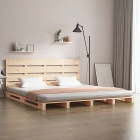 Estructura de cama sin colchón madera maciza de pino 160x200 cm Estructura de cama sin colchón madera maciza de pino 160x200 cm