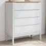 FLORO Kommode aus massivem weißem Kiefernholz von vidaXL, Schubladen - Ref: Foro24-374009, Preis: 160,00 €, Rabatt: %
