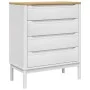 FLORO Kommode aus massivem weißem Kiefernholz von vidaXL, Schubladen - Ref: Foro24-374009, Preis: 160,00 €, Rabatt: %