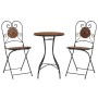 Bistro-Set aus Terrakotta-Keramik und Eisenmosaik von vidaXL, Gartensets - Ref: Foro24-3216352, Preis: 222,31 €, Rabatt: %