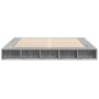 Sonoma-grauer Holzwerkstoff-Bettrahmen 200 x 200 cm von vidaXL, Betten und Lattenroste - Ref: Foro24-3280452, Preis: 164,37 €...