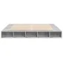 Estructura de cama madera de ingeniería gris hormigón 200x200cm de vidaXL, Camas y somieres - Ref: Foro24-3280450, Precio: 15...