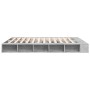 Betongrauer Bettrahmen aus Holzwerkstoff, 200 x 200 cm von vidaXL, Betten und Lattenroste - Ref: Foro24-3280450, Preis: 161,2...