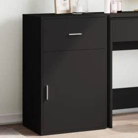Black engineered wood storage cabinet 56.5x39x90 cm by vidaXL, Lockers and storage cabinets - Ref: Foro24-840710, Price: 75,2...