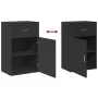 Black engineered wood storage cabinet 56.5x39x90 cm by vidaXL, Lockers and storage cabinets - Ref: Foro24-840710, Price: 76,2...
