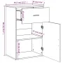 Black engineered wood storage cabinet 56.5x39x90 cm by vidaXL, Lockers and storage cabinets - Ref: Foro24-840710, Price: 76,2...