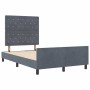 Estructura de cama Gris oscuro 120 x 190 cm Terciopelo