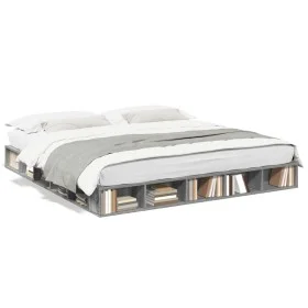 Estructura de cama madera de ingeniería gris Sonoma 180x200 cm de vidaXL, Camas y somieres - Ref: Foro24-3280459, Precio: 159...