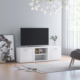 Mueble de TV madera contrachapada blanco 120x34x37 cm