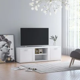Sperrholz TV-Möbel weiß 120x34x37 cm von vidaXL, TV-Möbel - Ref: Foro24-801161, Preis: 63,67 €, Rabatt: %
