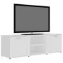 Sperrholz TV-Möbel weiß 120x34x37 cm von vidaXL, TV-Möbel - Ref: Foro24-801161, Preis: 63,67 €, Rabatt: %