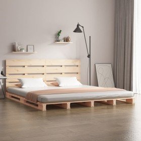 Estructura de cama sin colchón madera maciza de pino 180x200 cm Estructura de cama sin colchón madera maciza de pino 180x200 cm