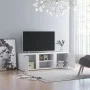 Sperrholz TV-Möbel weiß 120x34x37 cm von vidaXL, TV-Möbel - Ref: Foro24-801161, Preis: 63,67 €, Rabatt: %