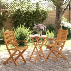 3-piece folding bistro set solid acacia wood by vidaXL, Garden sets - Ref: Foro24-3295250, Price: 152,99 €, Discount: %