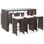 Garden bar set 7 pieces with brown synthetic rattan cushions by vidaXL, Garden sets - Ref: Foro24-49559, Price: 397,80 €, Dis...