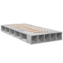 Estructura de cama madera de ingeniería gris hormigón 90x200cm