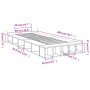 Concrete gray engineered wood bed frame 90x200cm by vidaXL, Beds and slatted bases - Ref: Foro24-3280520, Price: 145,97 €, Di...