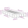 Estructura de cama madera de ingeniería gris hormigón 90x200cm