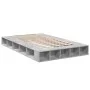 Estructura de cama madera de ingeniería gris hormigón 135x190cm de vidaXL, Camas y somieres - Ref: Foro24-3280499, Precio: 16...