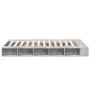 Estructura de cama madera de ingeniería gris hormigón 135x190cm de vidaXL, Camas y somieres - Ref: Foro24-3280499, Precio: 16...