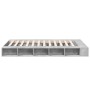 Estructura de cama madera de ingeniería gris hormigón 135x190cm de vidaXL, Camas y somieres - Ref: Foro24-3280499, Precio: 16...