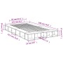 Estructura de cama madera de ingeniería gris hormigón 135x190cm de vidaXL, Camas y somieres - Ref: Foro24-3280499, Precio: 16...