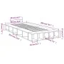 White engineered wood bed frame 90x200 cm by vidaXL, Beds and slatted bases - Ref: Foro24-3280517, Price: 121,17 €, Discount: %