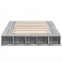 Sonoma gray engineered wood bed frame 120x190 cm by vidaXL, Beds and slatted bases - Ref: Foro24-3280508, Price: 152,59 €, Di...