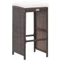 Garden bar set 7 pieces with brown synthetic rattan cushions by vidaXL, Garden sets - Ref: Foro24-49559, Price: 397,80 €, Dis...